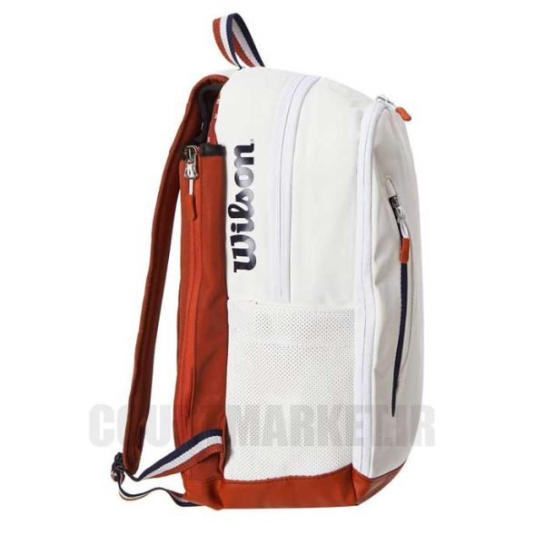 کوله تنیس ویلسون Roland Garros Backpack White — تصویر ۵