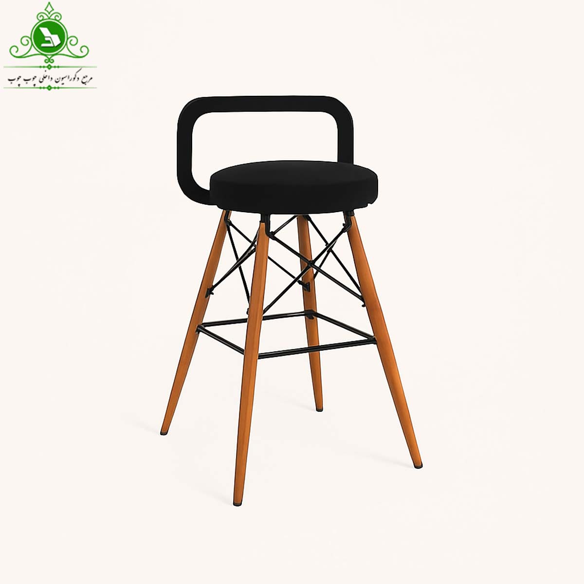 صندلی اپن مدل زیمر پایه ایفلی چوبی