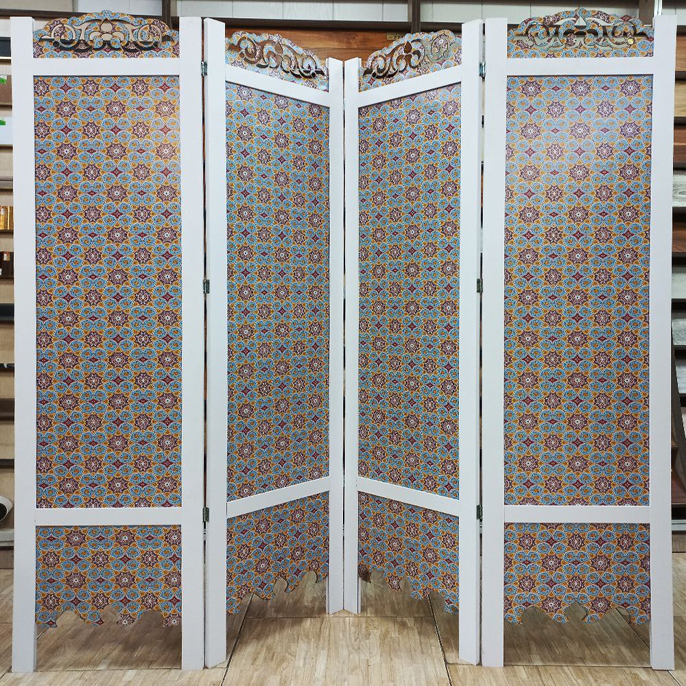 پاراوان ساده طرح اسلیمی تاج دار