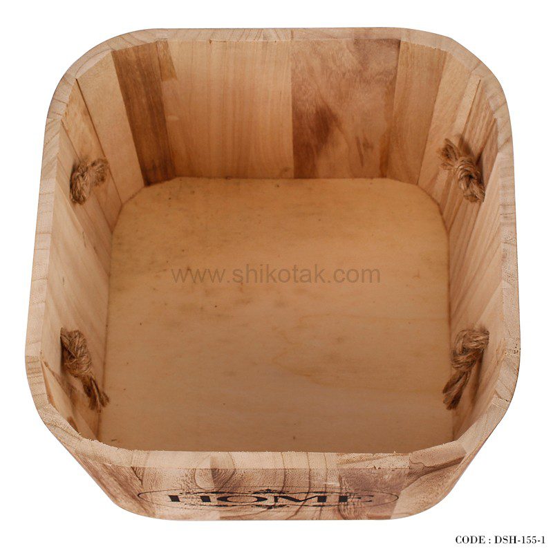باکس چوبی نظم دهنده سه سایز گردویی طرح Home — تصویر ۸