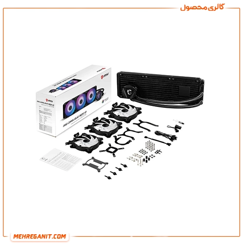 خنک کننده مایع پردازنده ام اس آی مدل MAG CORELIQUID 360R V2 مشکی — تصویر ۳