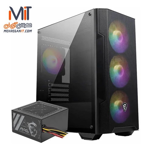 کیس و پاور گیمینگ ام اس آی مدل MAG FORGE M100A + MAG A500N-H