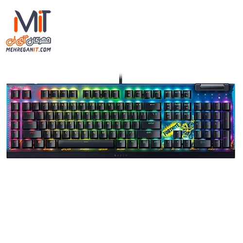 کیبورد گیمینگ باسیم ریزر مدل BlackWidow V4 X Fortnite Edition