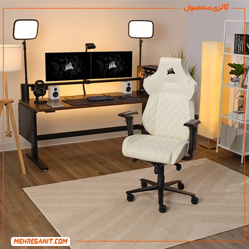 صندلی گیمینگ کورسیر مدل Corsair TC500 Luxe Frost — تصویر ۴