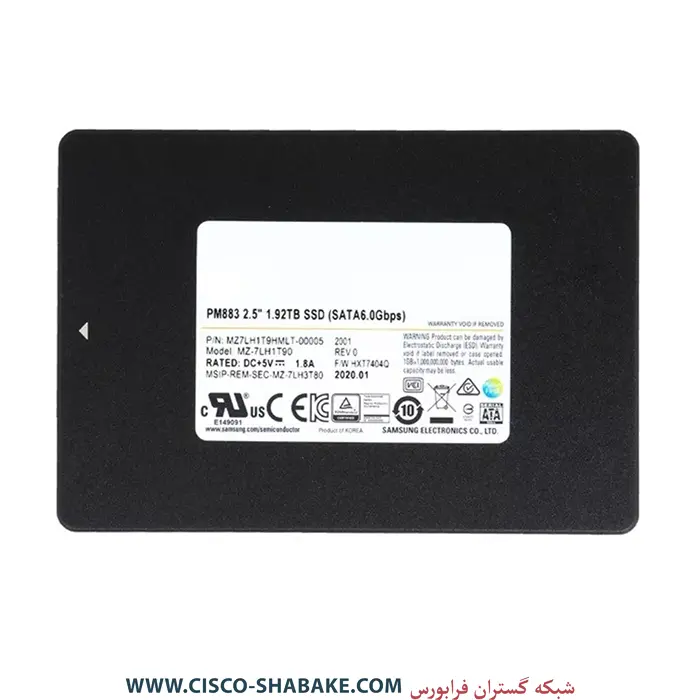 هارد SSD سرور Samsung 1.92TB PM883 6G SATA 2.5inch Enterprise