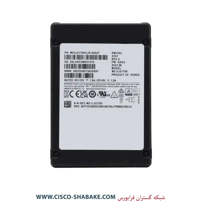 هارد SSD سرور Samsung 1.92TB PM1653 24G SAS 2.5inch Enterprise