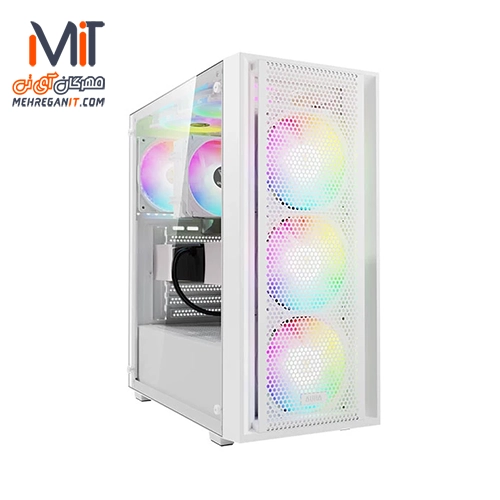 کیس کامپیوتر گیم دیاس مدل AURA GC2 Elite White Mid Tower — تصویر ۲