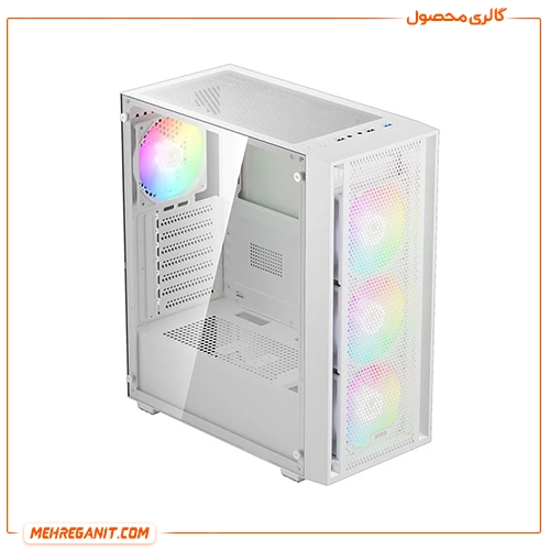 کیس کامپیوتر گیم دیاس مدل AURA GC2 Elite White Mid Tower — تصویر ۵