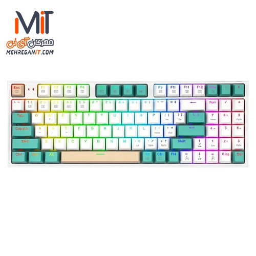 کیبورد بی سیم گیمینگ ردراگون مدل K643 WGC RGB PRO