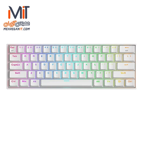 کیبورد بی سیم گیمینگ ردراگون مدل Draconic K530 White RGB — تصویر ۲