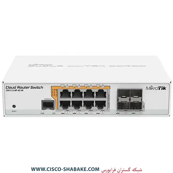 سوئیچ میکروتیک CRS112-8P-4S-IN — تصویر ۲