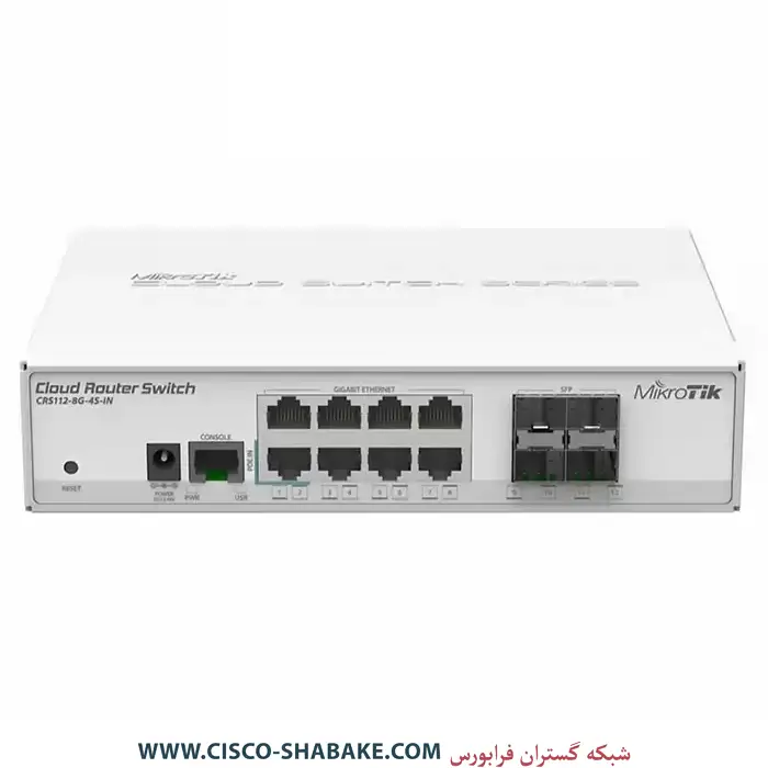 روتر سوئیچ میکروتیک CRS112-8G-4S-IN — تصویر ۲