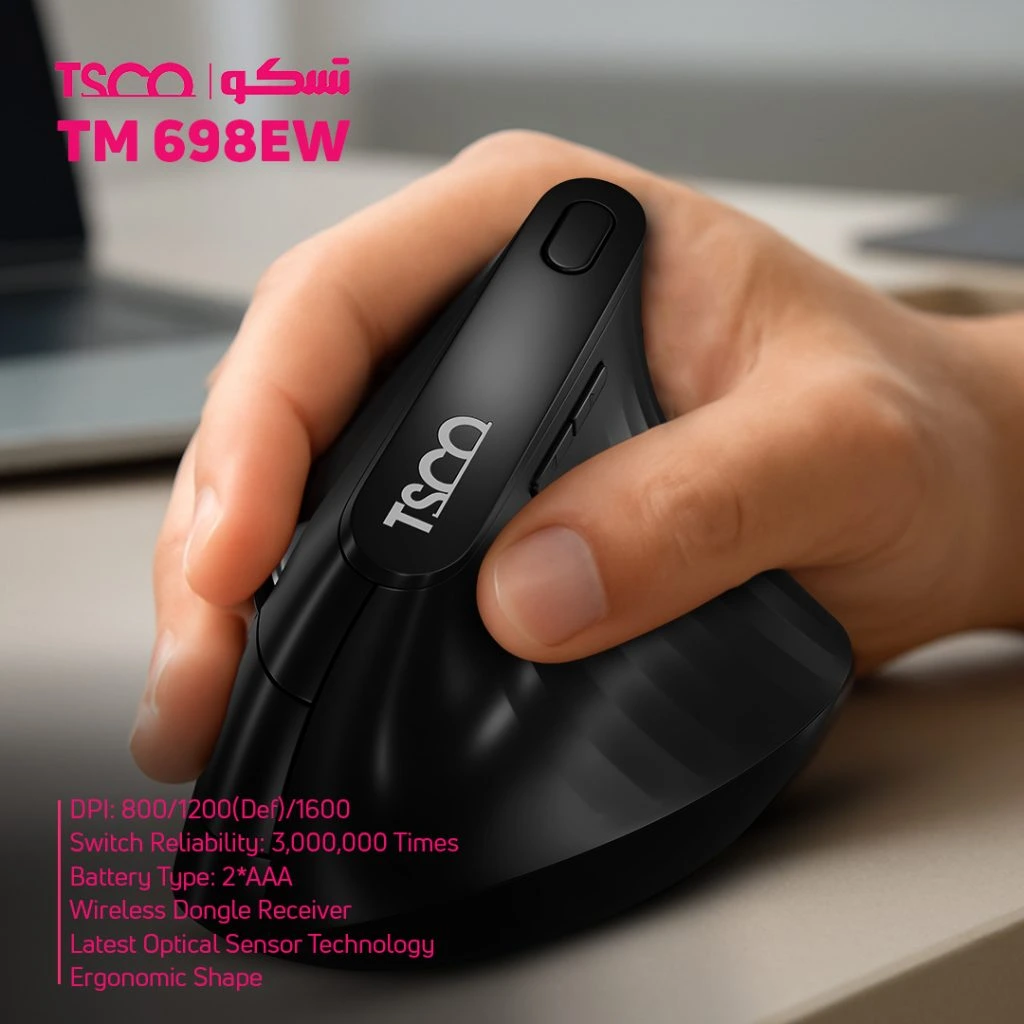 ماوس تسکو مدل TM 698 EW ارگونومیک — تصویر ۵