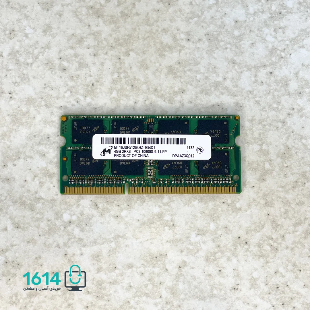 رم لپ تاپ کارکرده میکرون مدل 10600s PC3 ظرفیت 4 گیگابایت — تصویر ۲