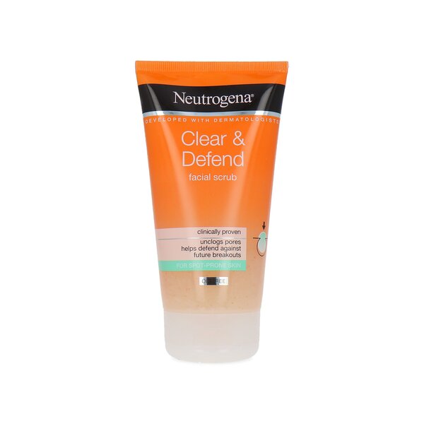 اسکراب صورت نوتروژینا Neutrogena مدل Clear &amp; Defend — تصویر ۴
