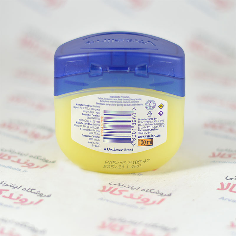 کرم وازلین Vaseline مدل cocoa butter(100ml) — تصویر ۳