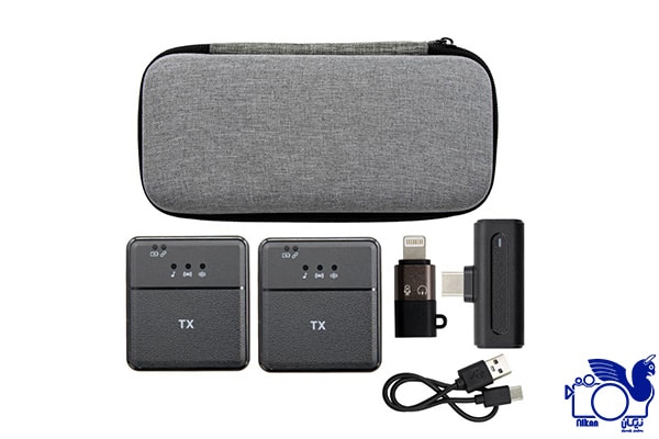 میکروفون بی سیم یقه ای Answer SX8 2in1 Wirreless Microphone — تصویر ۲