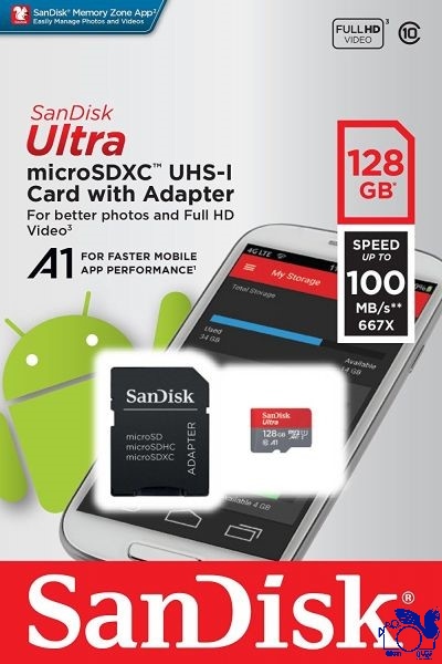 MicroSDXC SANDISK ULTRA A1 128GB — تصویر ۷