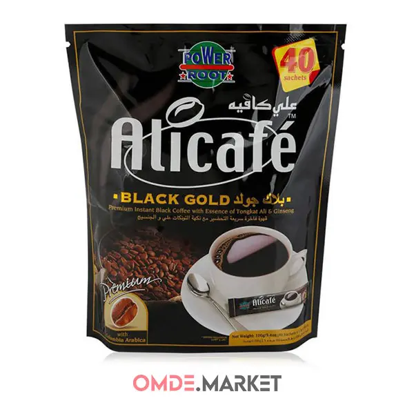 قهوه فوری علی کافه BlackGold بلک گلد 40 عددی
