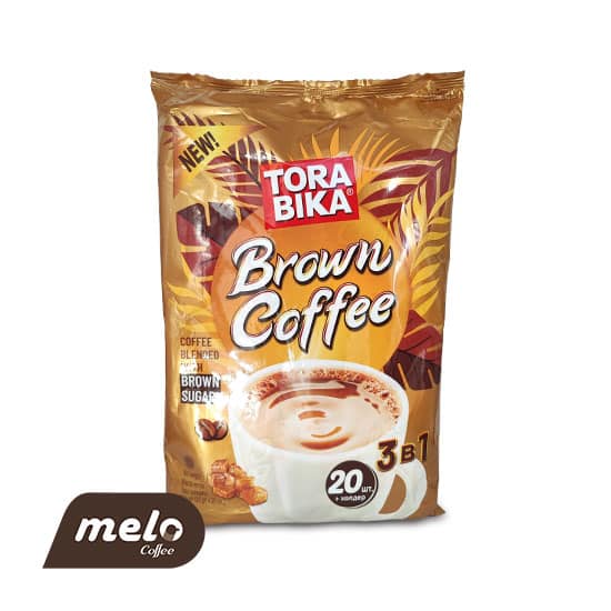 کافی میکس تورابیکا Brown Coffee شکر قهوه ای 20 عددی — تصویر ۳
