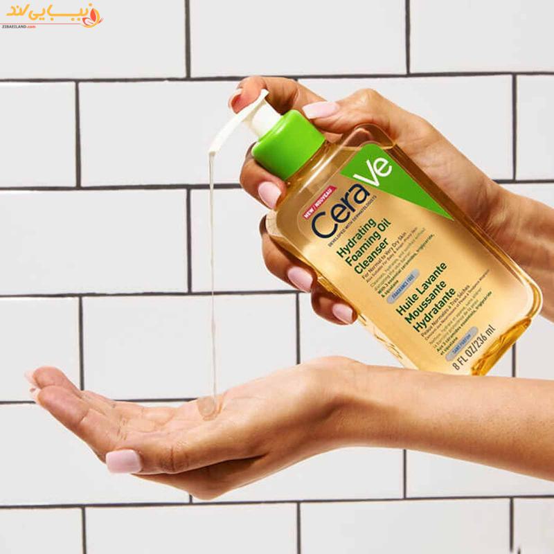 فوم شستشوی روغنی سراوی Cerave Hydrating Foaming Oil — تصویر ۳