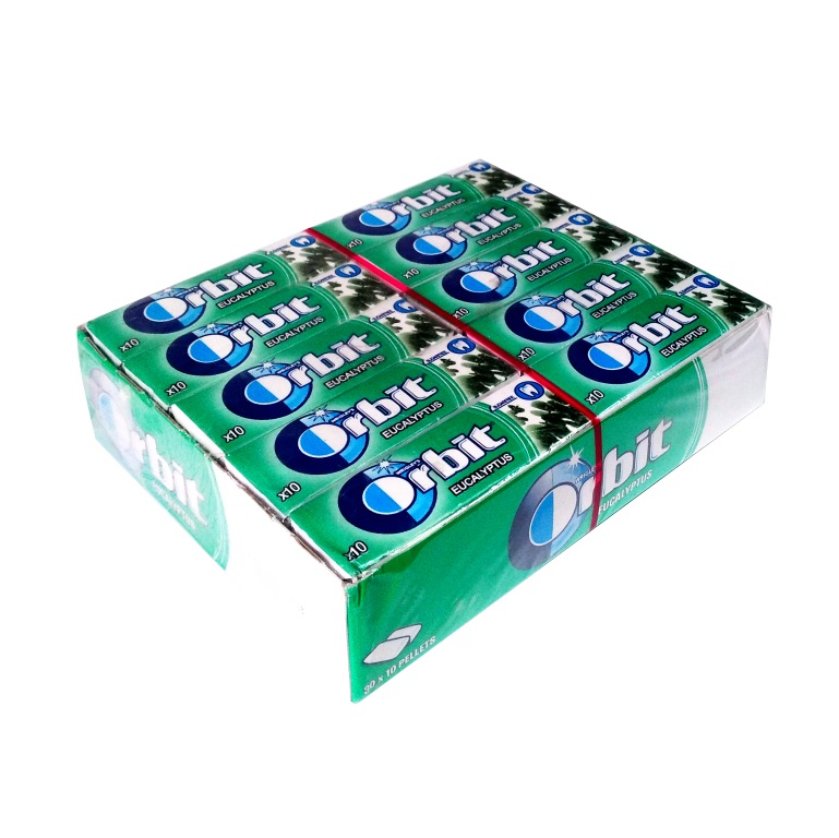 آدامس دراژه اوربیت(اصلی-درجه یک) با طعم اکالیپتوس – 30 بسته 10 عددی