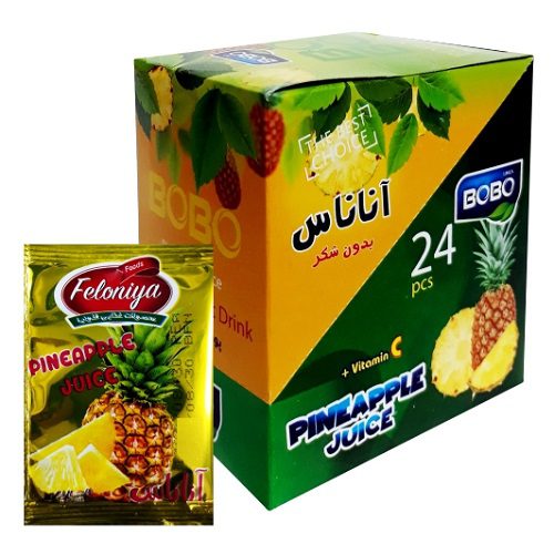 پودر شربت فوری آناناس بوبو لینزا بسته 24 عددی