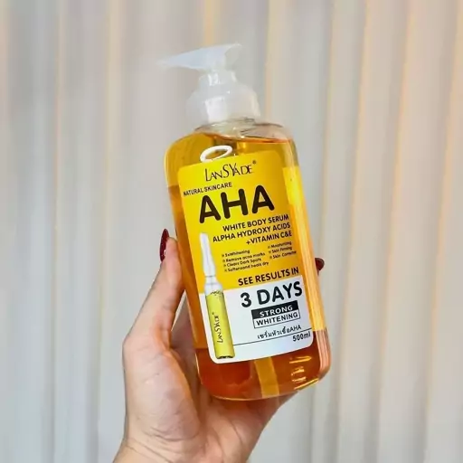 سرم روشن کننده بیکینی لنسیاد مدل AHA حجم 500 میل — تصویر ۴