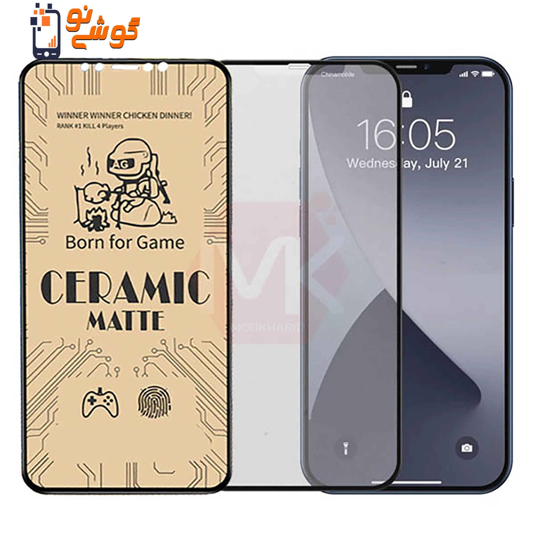 محافظ صفحه نمایش سرامیکی مات آیفون 12 / 12 پرو — تصویر ۵
