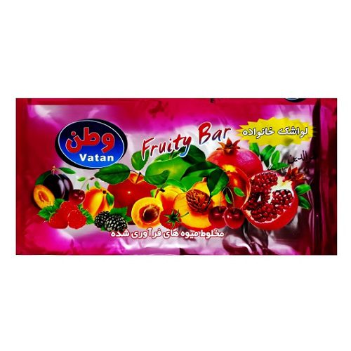 لواشک چند میوه وطن 10 بسته 55 گرمی — تصویر ۳