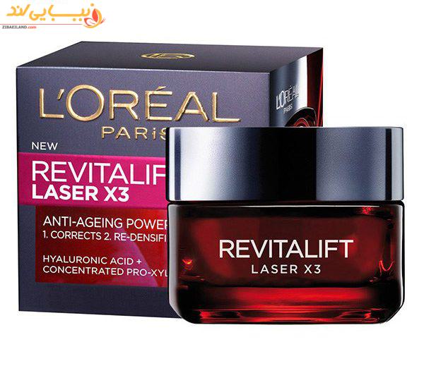 کرم شب ضد پیری شدید ضد چروک و لیفتینگ لورآل LOreal Revitalift Laser X3