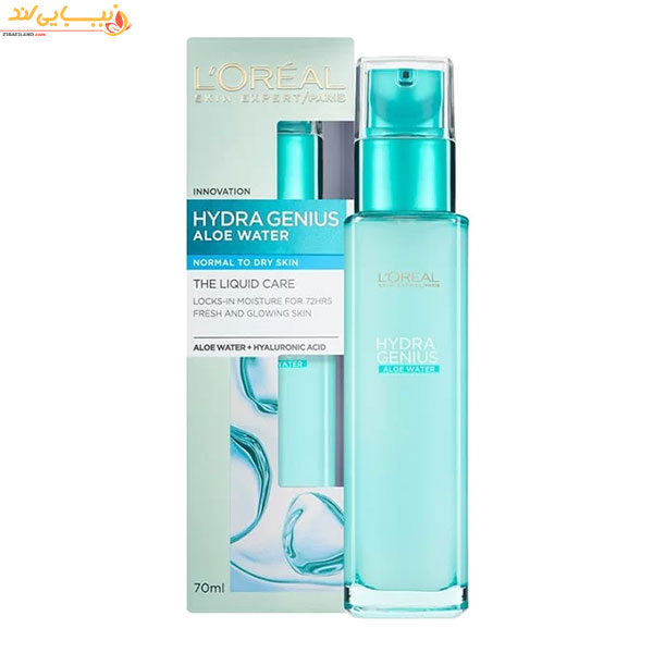 آبرسان پوست نرمال تا خشک هیدرا جنیوس لورال ۷۰ میل L’Oreal