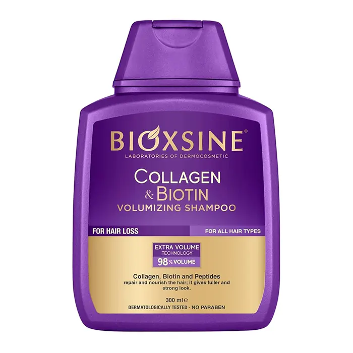 شامپو حجم دهنده کلاژن بیوتین بیوکسین BIOXCIN