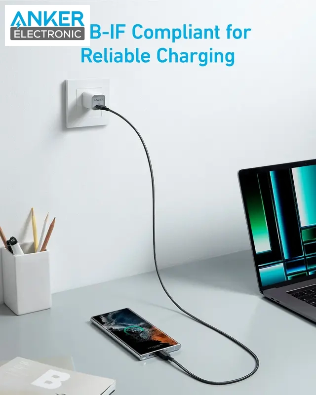 کابل 3 متری USB C به USB C انکر Anker 322 USB-C to USB-C 300cm A81F7 — تصویر ۴