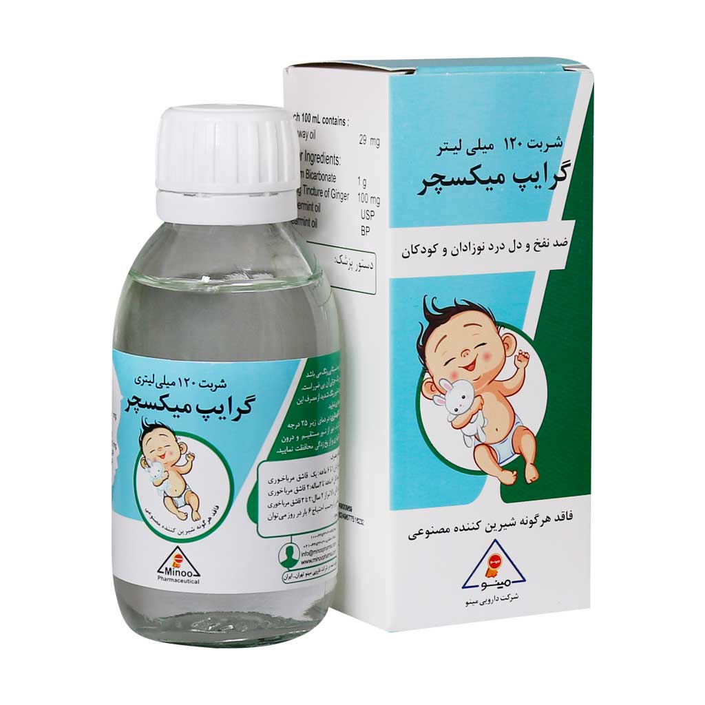 شربت گرایپ میکسچر مینو ۱۲۰ میلی لیتر — تصویر ۲