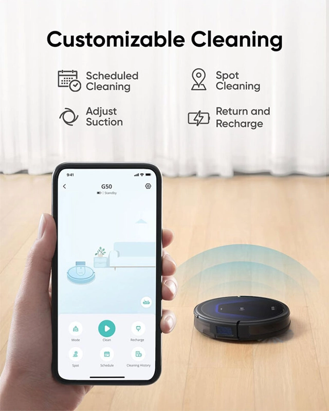 جارو رباتیک انکر Anker eufy G50 Hybrid Robot Vacuum Cleaner T2212 — تصویر ۳