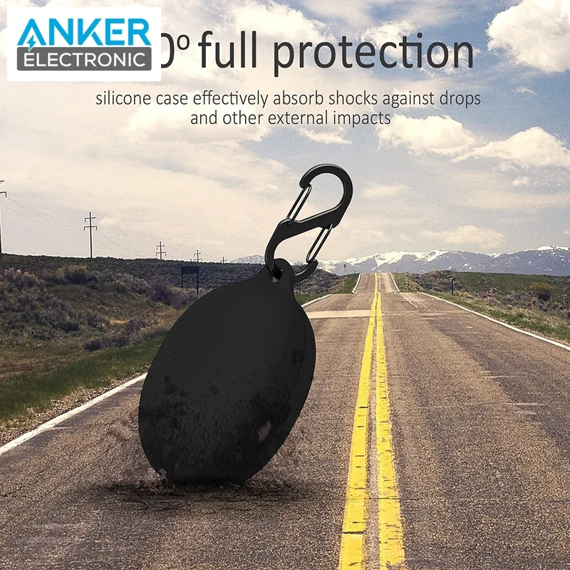 کیس محافظ سیلیکونی هدفون انکر مخصوص Anker Soundcore Liberty 3 Pro Silicon Case + آویز فلزی — تصویر ۵