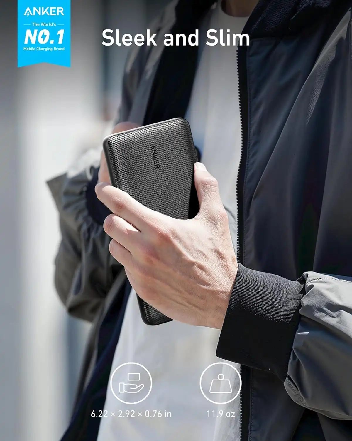 پاوربانک انکر Anker 325 Power Bank 20000mAh A1268H13 — تصویر ۶