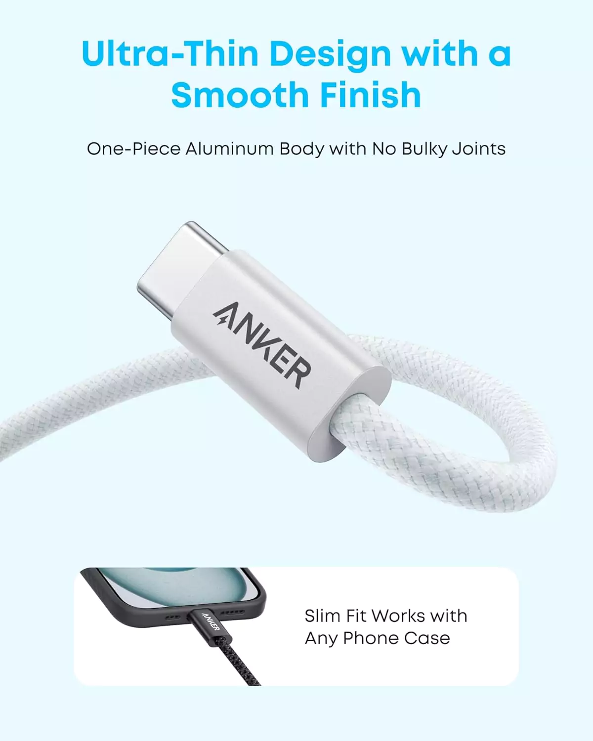 کابل 1.8 متر USB A به USB C انکر Anker USB-A to USB-C 1.8m Cable A8052 — تصویر ۴