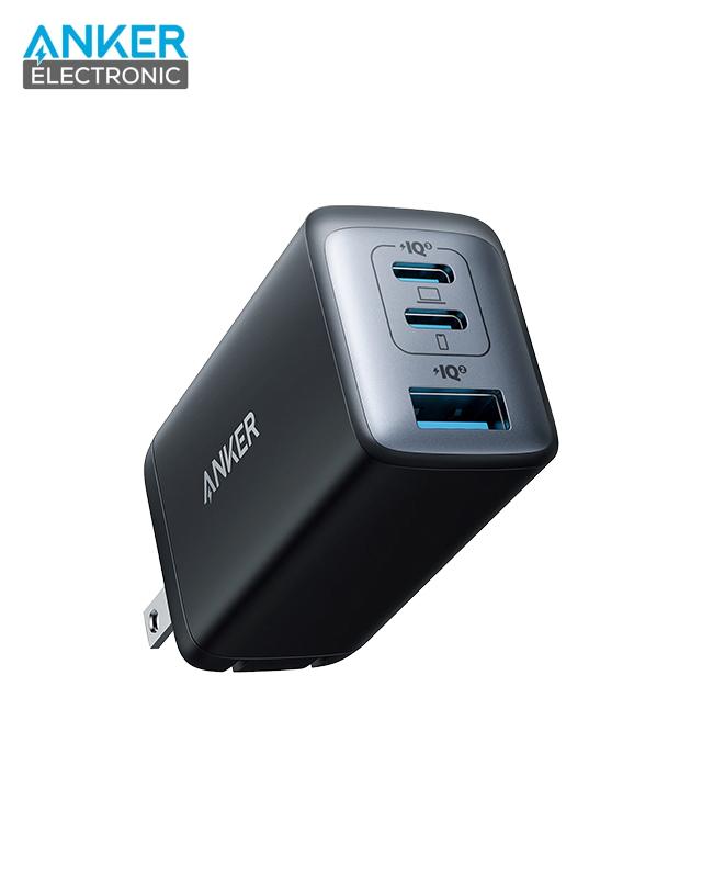 شارژر دیواری 65 وات انکر Anker PowerPort III 65W A2667 US + مبدل پریز هدیه