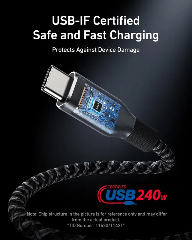 کابل شارژ 90 سانتی متر USB C به USB C انکر Anker Prime USB C to USB C Cable 240W A88E2611 — تصویر ۴