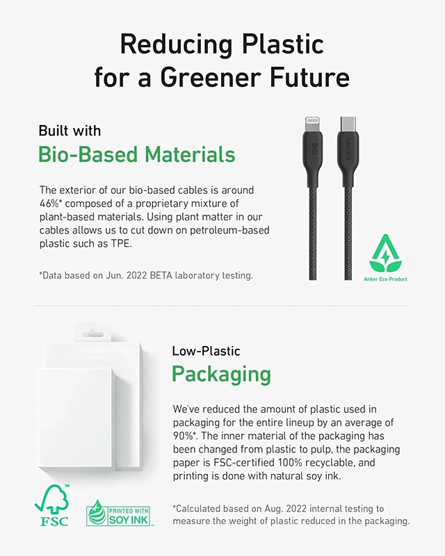 کابل USB C به لایتنینگ 180cm انکر Anker 542 USB-C to Lightning Cable A80B6 — تصویر ۵