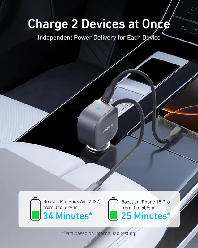 شارژر فندکی 75 وات انکر Anker USB-C Car Charger 75W A2738 — تصویر ۶