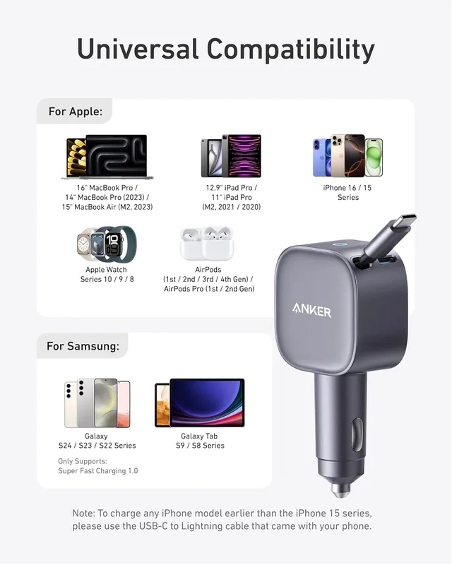 شارژر فندکی 75 وات انکر Anker USB-C Car Charger 75W A2738 — تصویر ۷