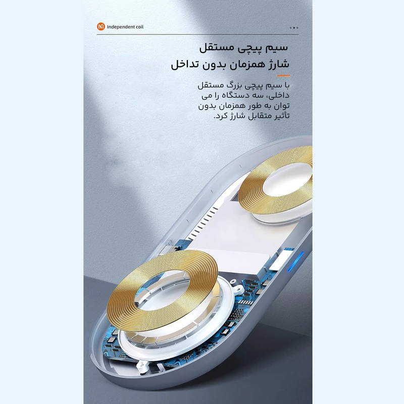 پد وایرلس شارژ 3 کاره مک دودو مدل 7060 — تصویر ۴