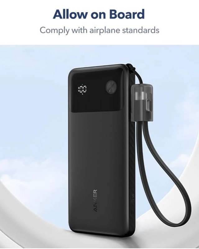 پاوربانک 10000 میلی آمپر انکر Anker Power Bank Powercore 10000mAh 22.5W A1388 جعبه باز — تصویر ۳
