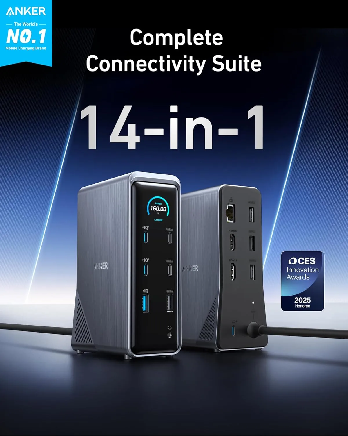 هاب دیتا 14 پورت انکر Anker Prime Charging Docking Station 14 in 1 A83B6 — تصویر ۷