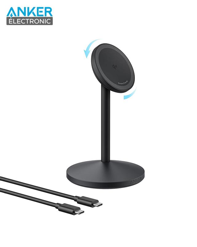 شارژر وایرلس 15 وات انکر Anker MagGo Wireless Charger (Stand) A25X1 — تصویر ۲