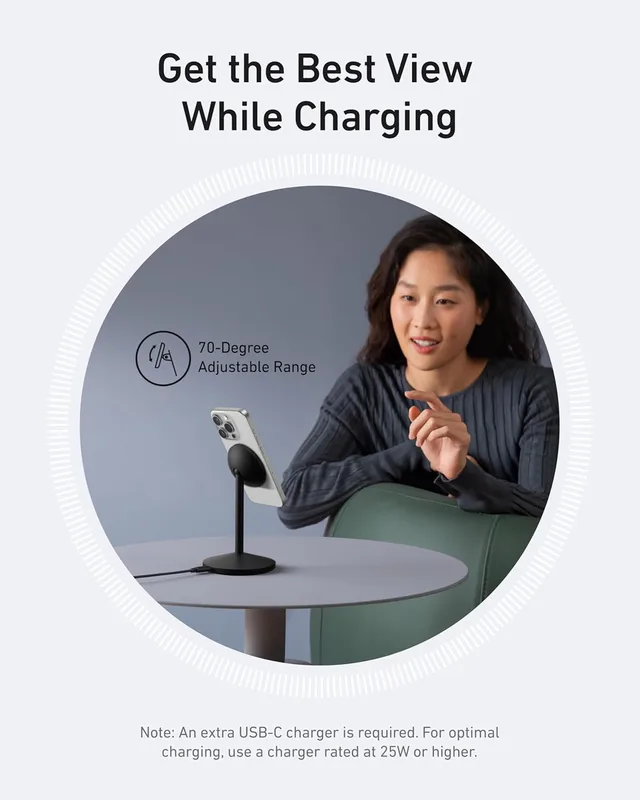 شارژر وایرلس 15 وات انکر Anker MagGo Wireless Charger (Stand) A25X1 — تصویر ۸