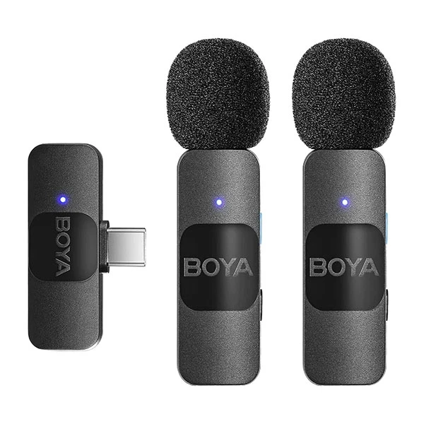 میکروفن بی سیم بویا دو مخاطب تایپ سی مدل Boya BY-V20